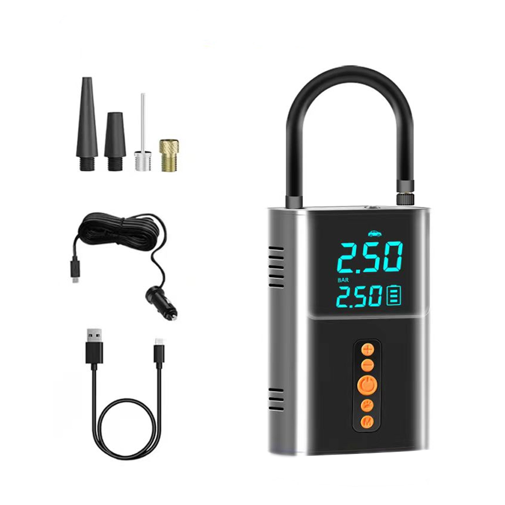 Carregamento de fins duplos Bomba de ar com Power Bank e Dual Digital
