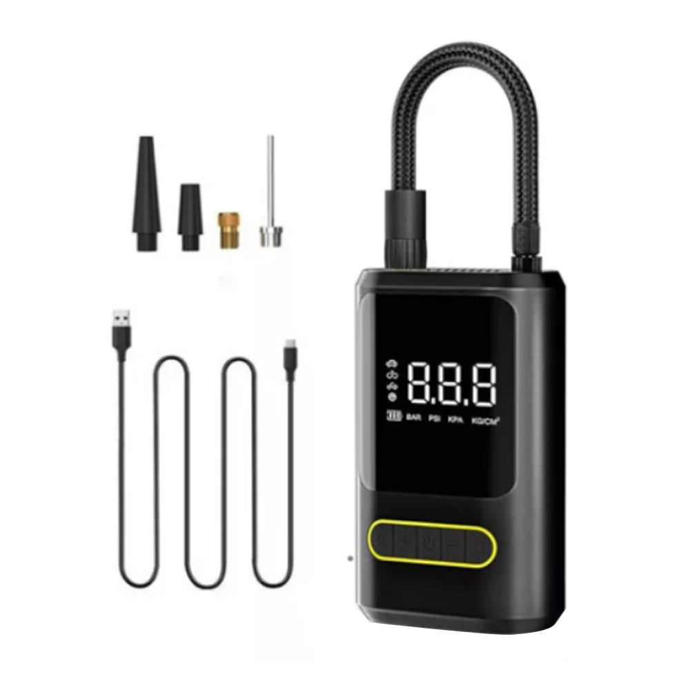 Carregamento de plástico com Power Bank e Bomba de ar de exibição digital dupla